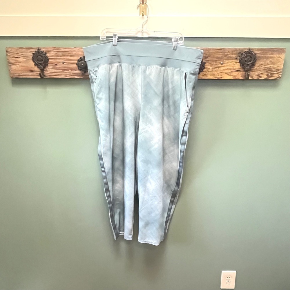 Athleta Nolita Slim Tapered Printed Crop Pant‎ Blue Tie Dye Plus Size 20 982565
